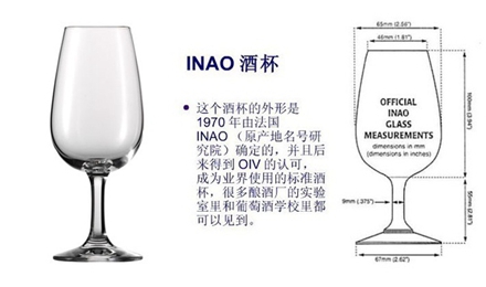 即iso品酒杯。INAO是Institut National des Appellations d'Origine简写, INAO法国原产地命名管理局